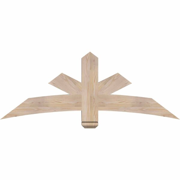Ekena Millwork Alberta Smooth Timber Gable Bracket, Douglas Fir, 60"W x 22"H x 5 1/2"D x 5 1/2"F, 9/12 Pitch GBW060X22X0606ALB00SDF - main